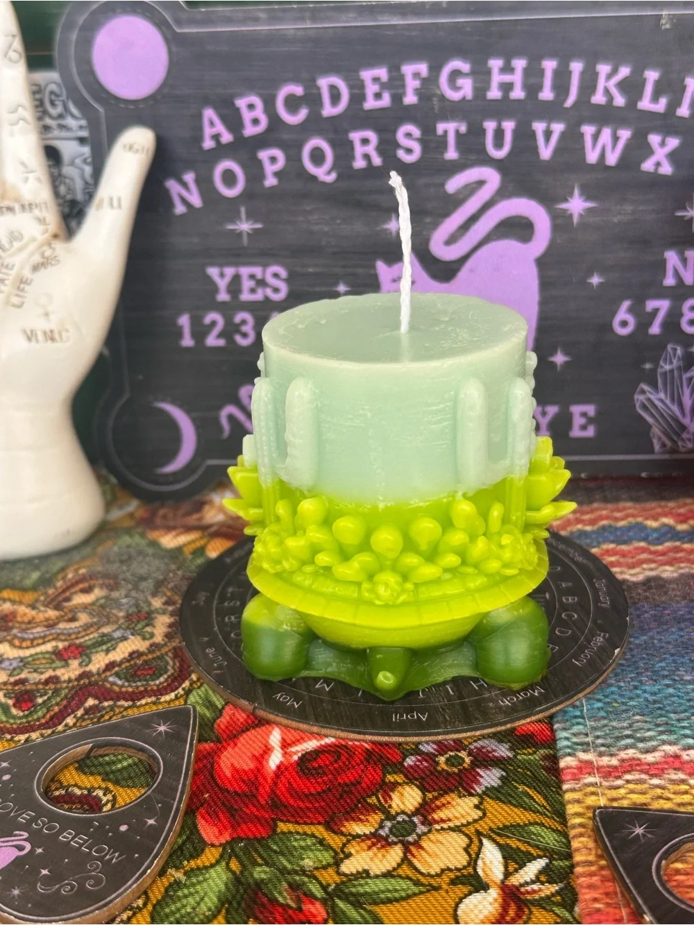Succulent Turtle Candle